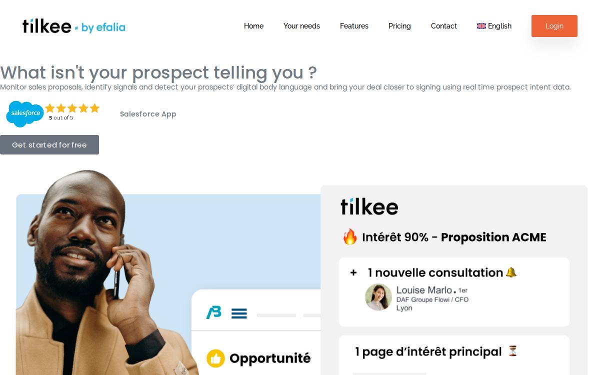 Tilkee website preview