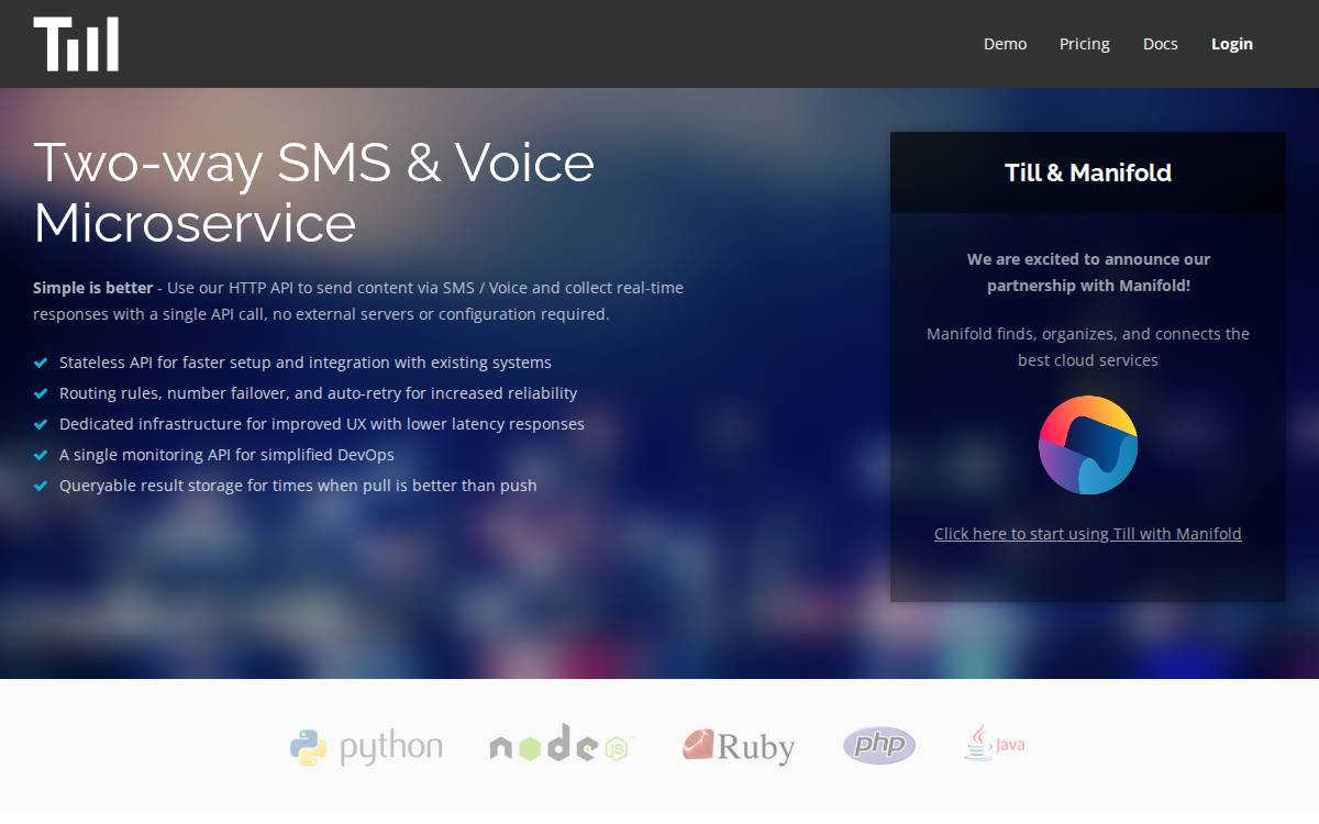 Till Mobile website preview