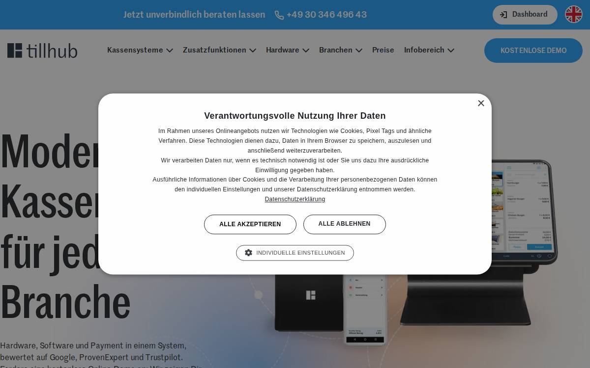 Tillhub website preview