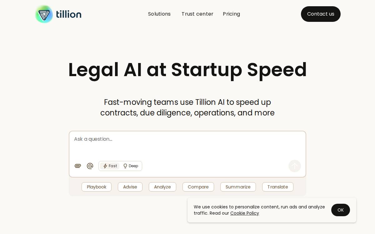 Tillion website preview