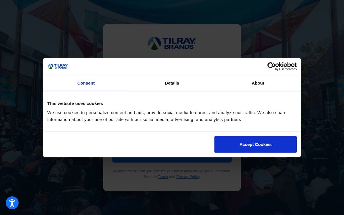 Tilray website preview