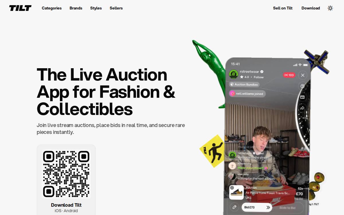 Tilt website preview