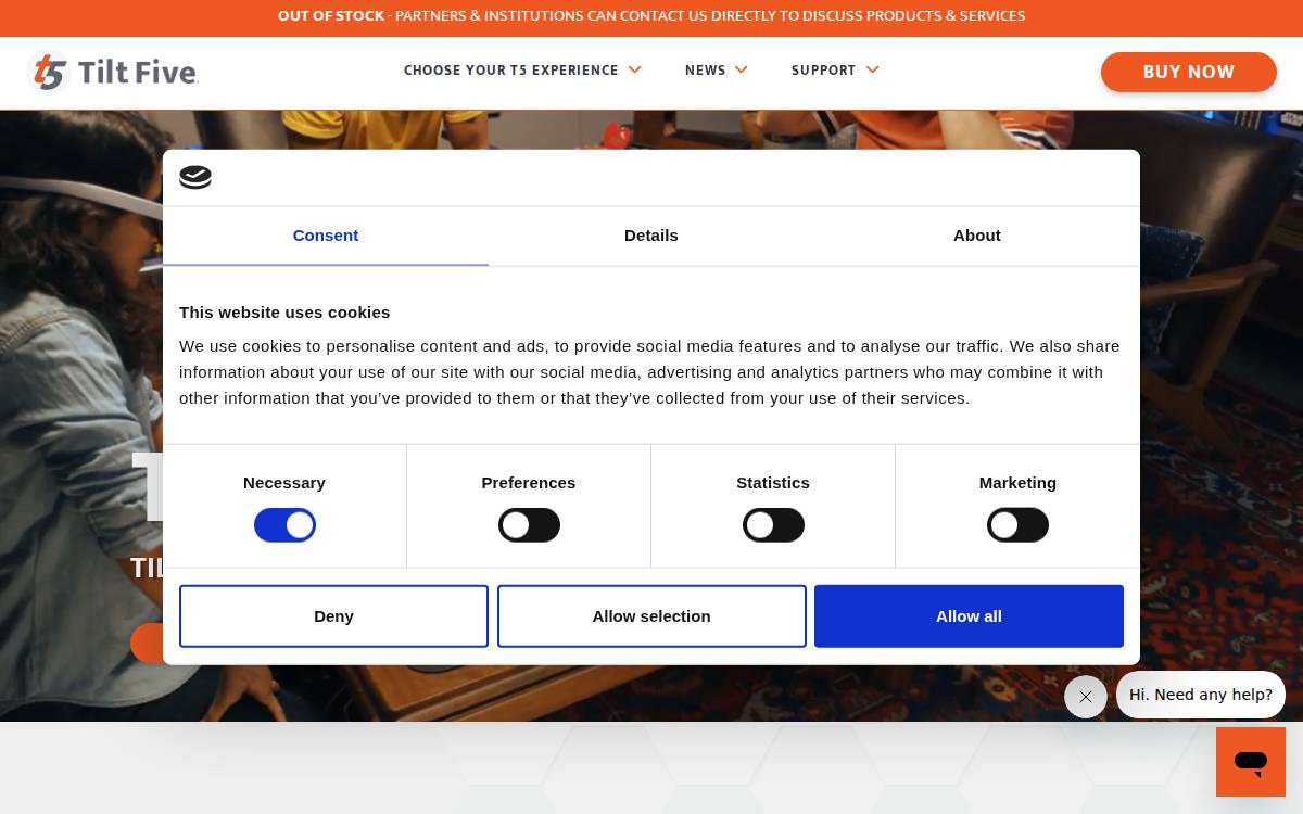 Tilt Five website preview