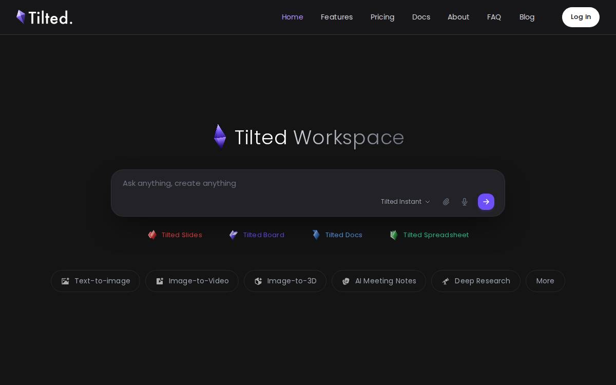 Tilted website preview