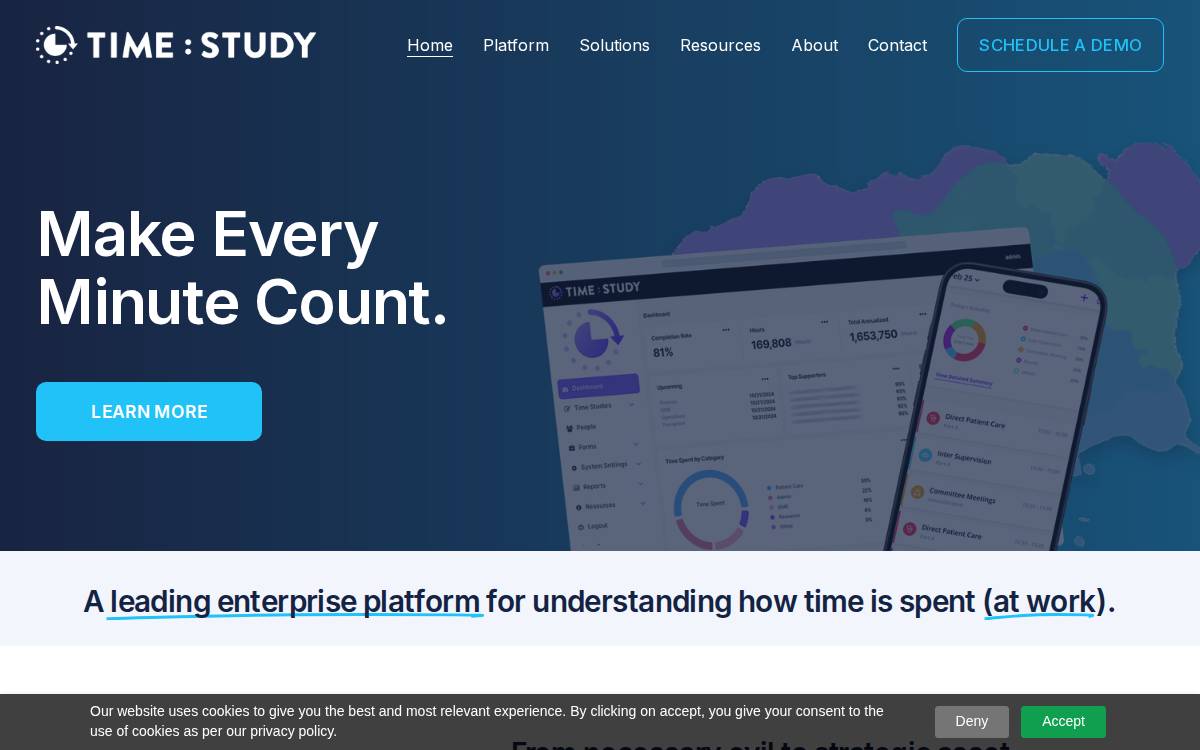Time Study website preview