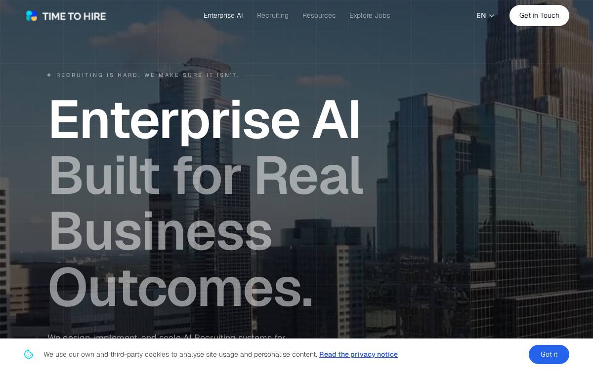 Time To Hire website preview