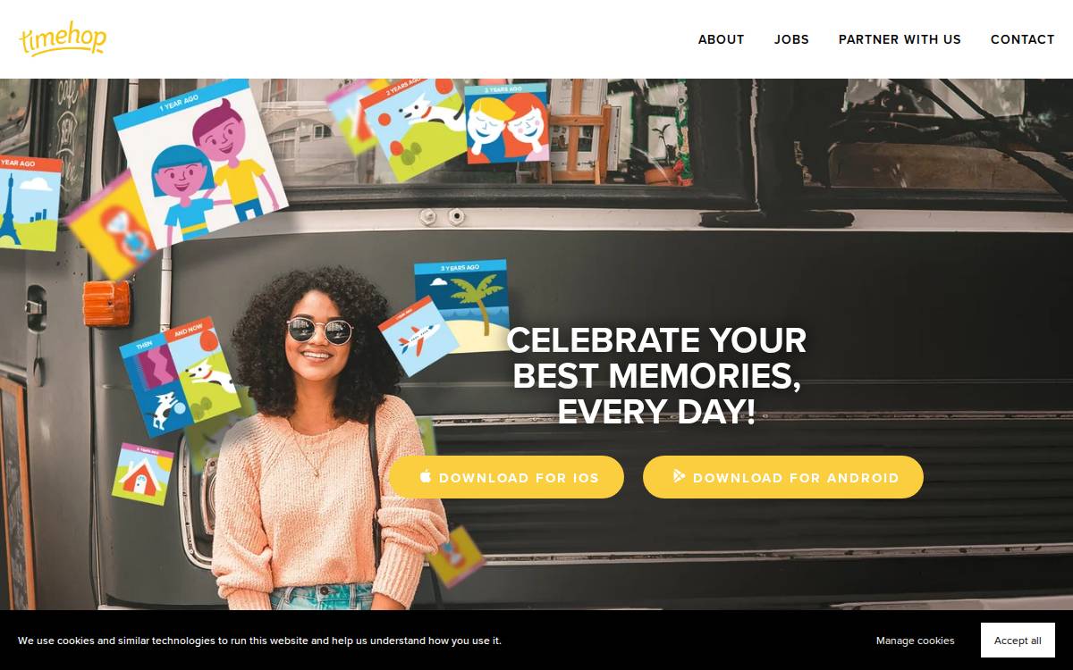 Timehop website preview