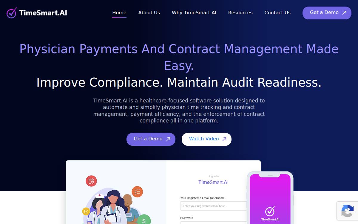 Timesmart website preview