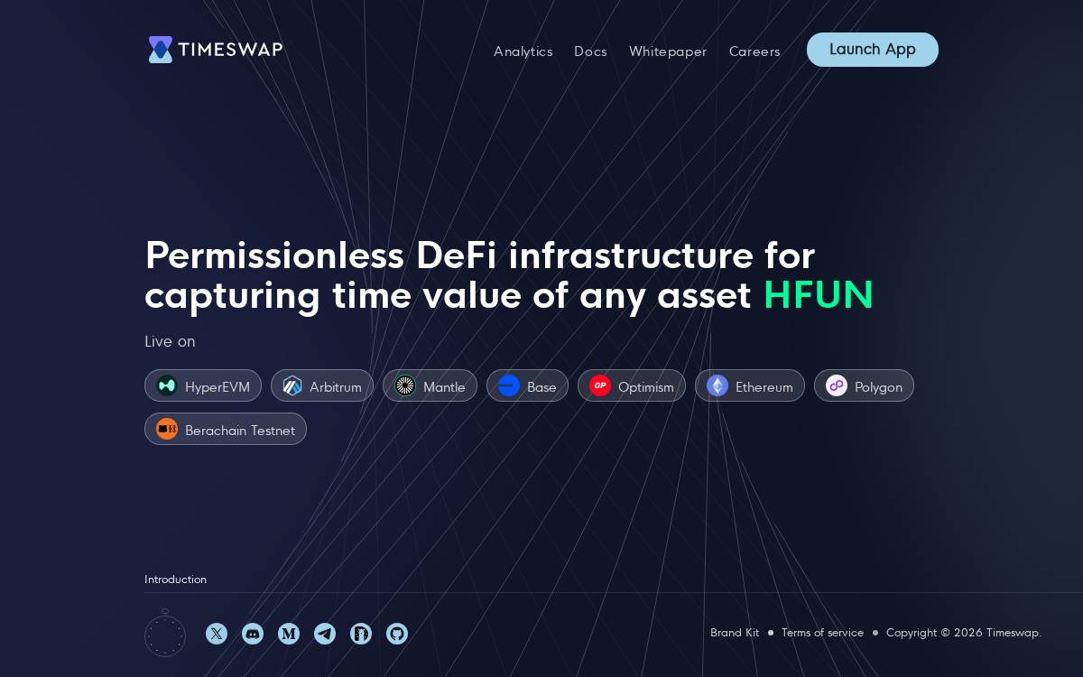 Timeswap website preview