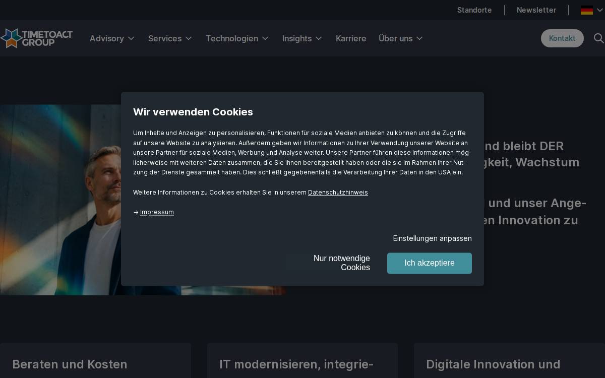 Timetoact Group website preview