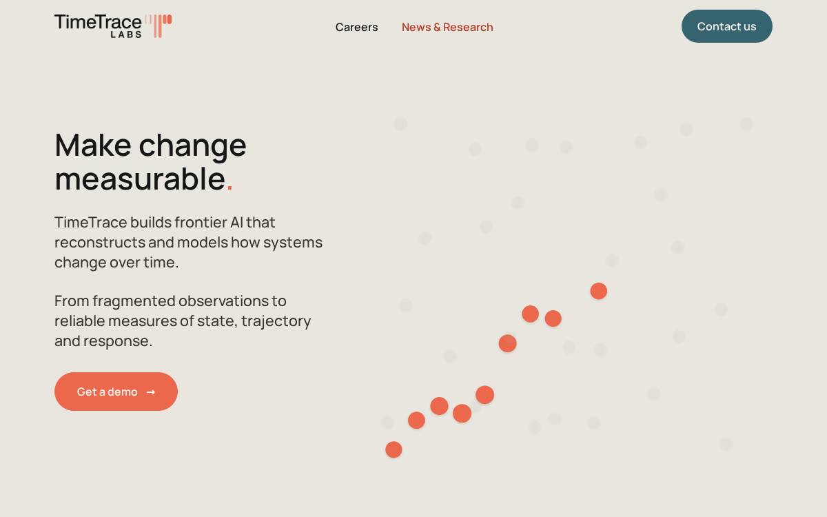 TimeTrace Labs website preview