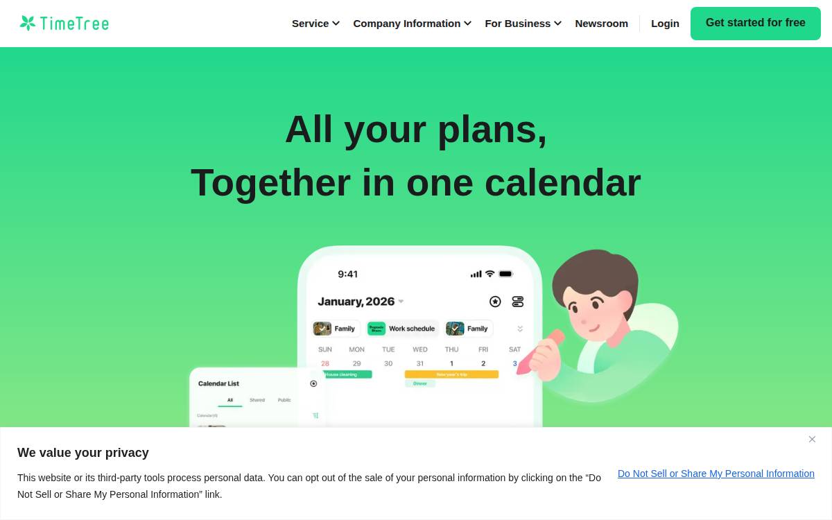 株式会社TimeTree website preview