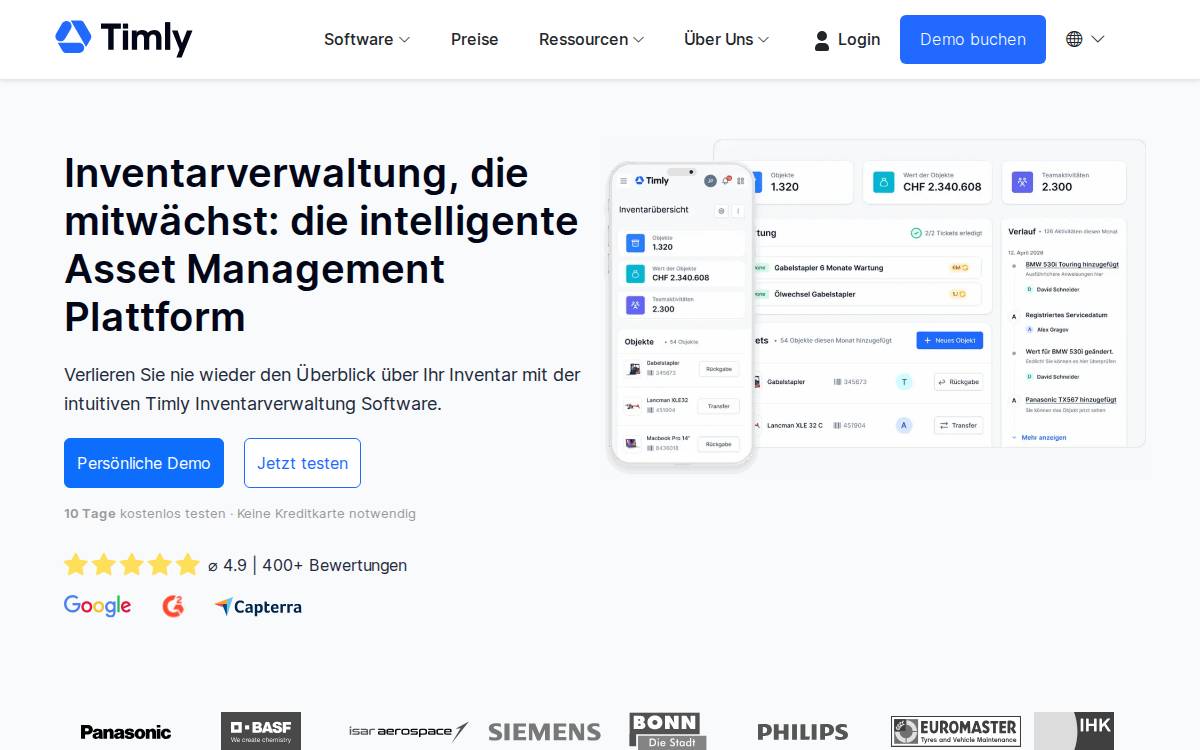 Timly website preview
