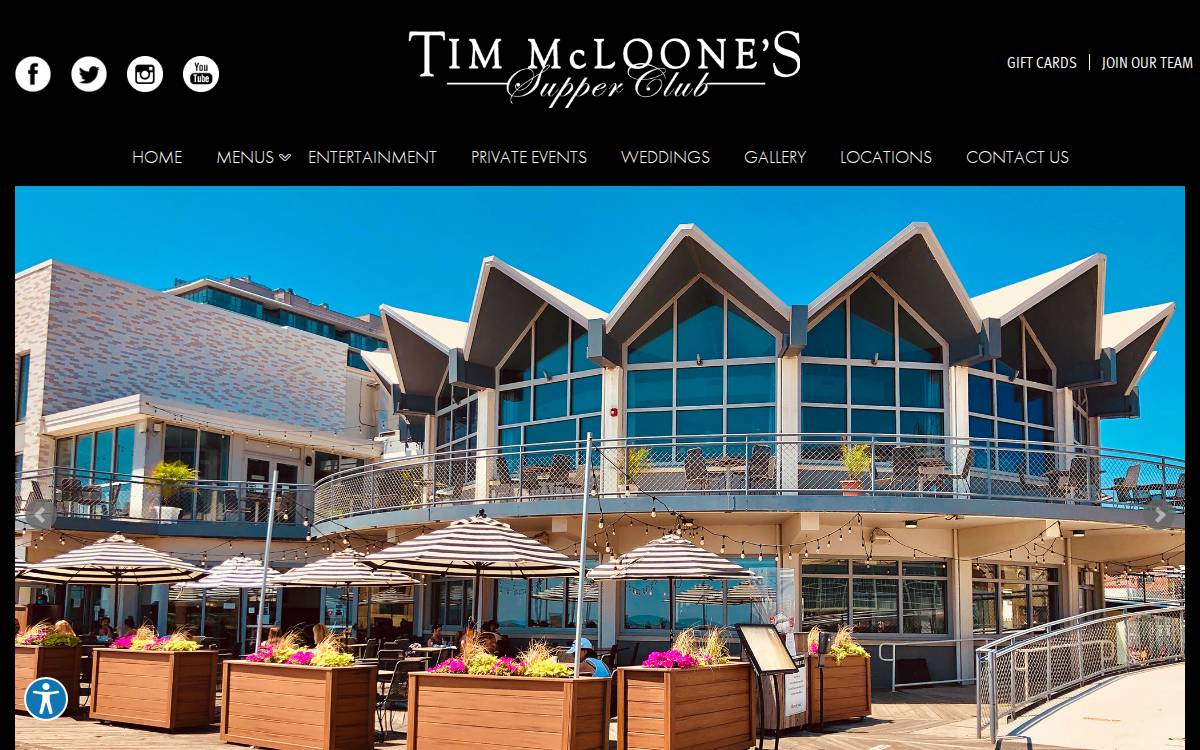 Timmcloonessupperclub website preview