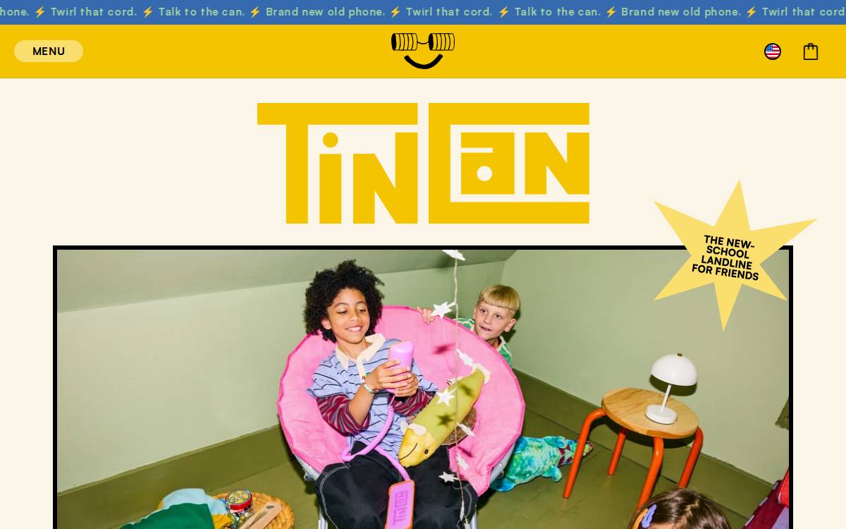 Tin Can website preview