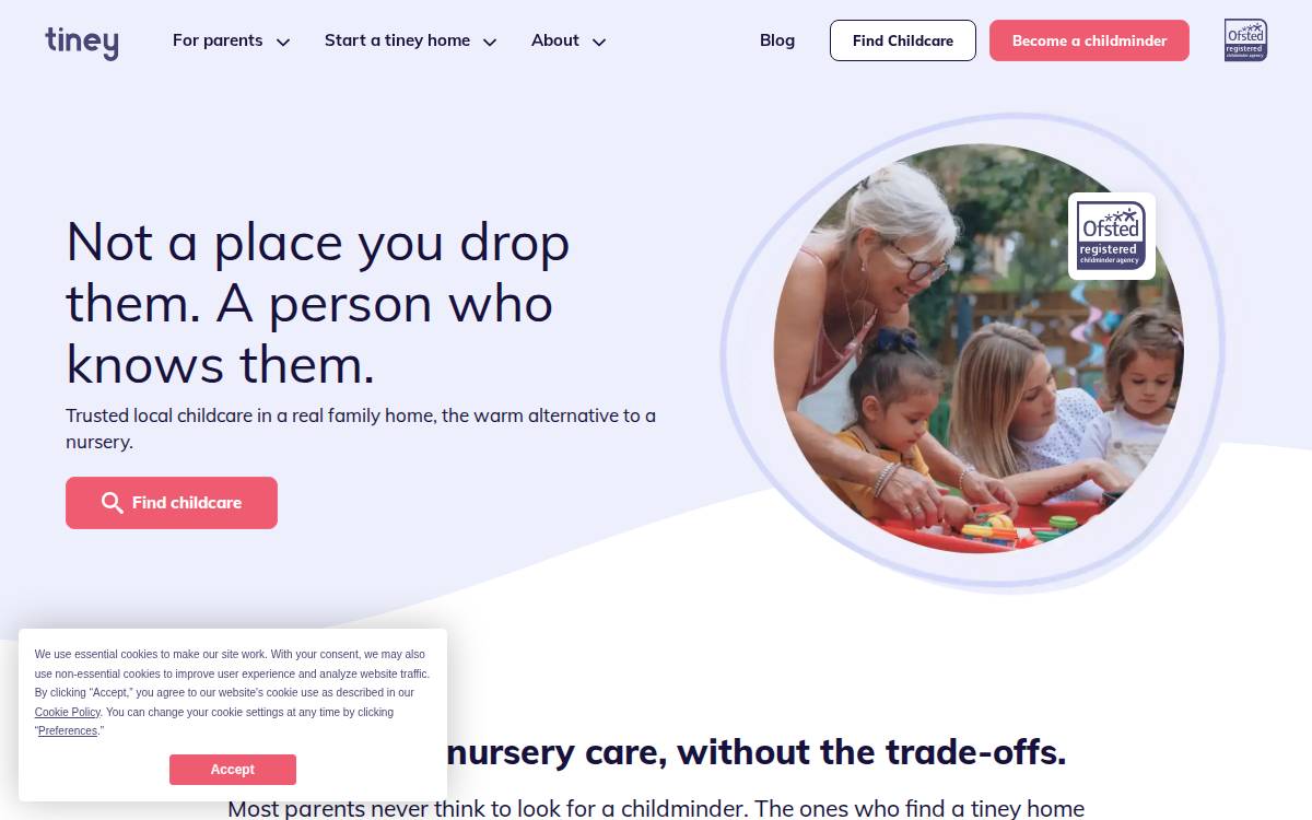 Tiney website preview