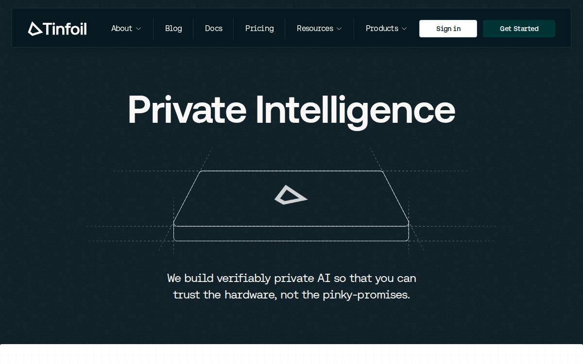 Tinfoil website preview
