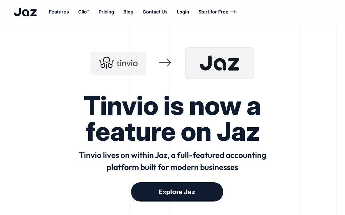 Tinvio website preview