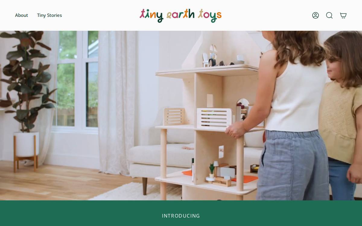 TINY EARTH TOYS, INC. website preview