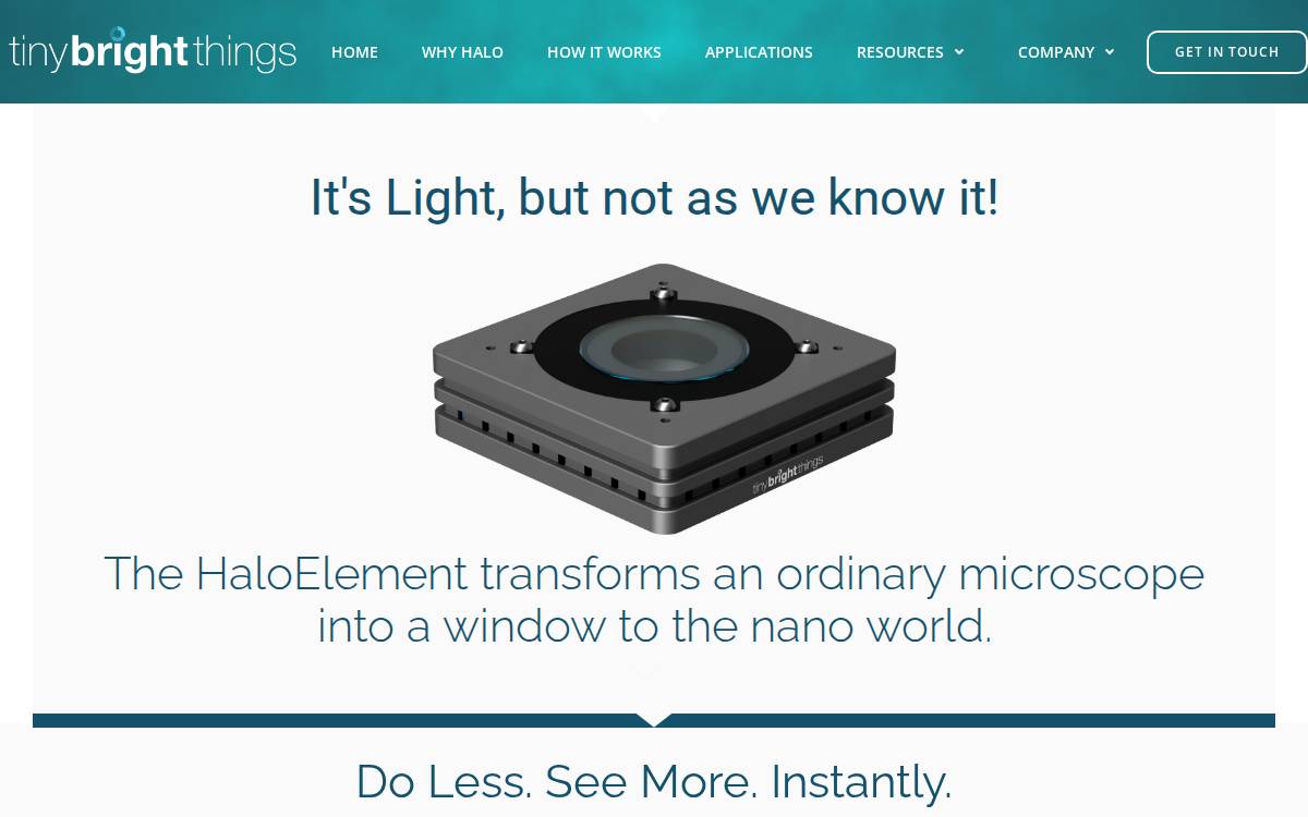 Tiny Bright Things website preview