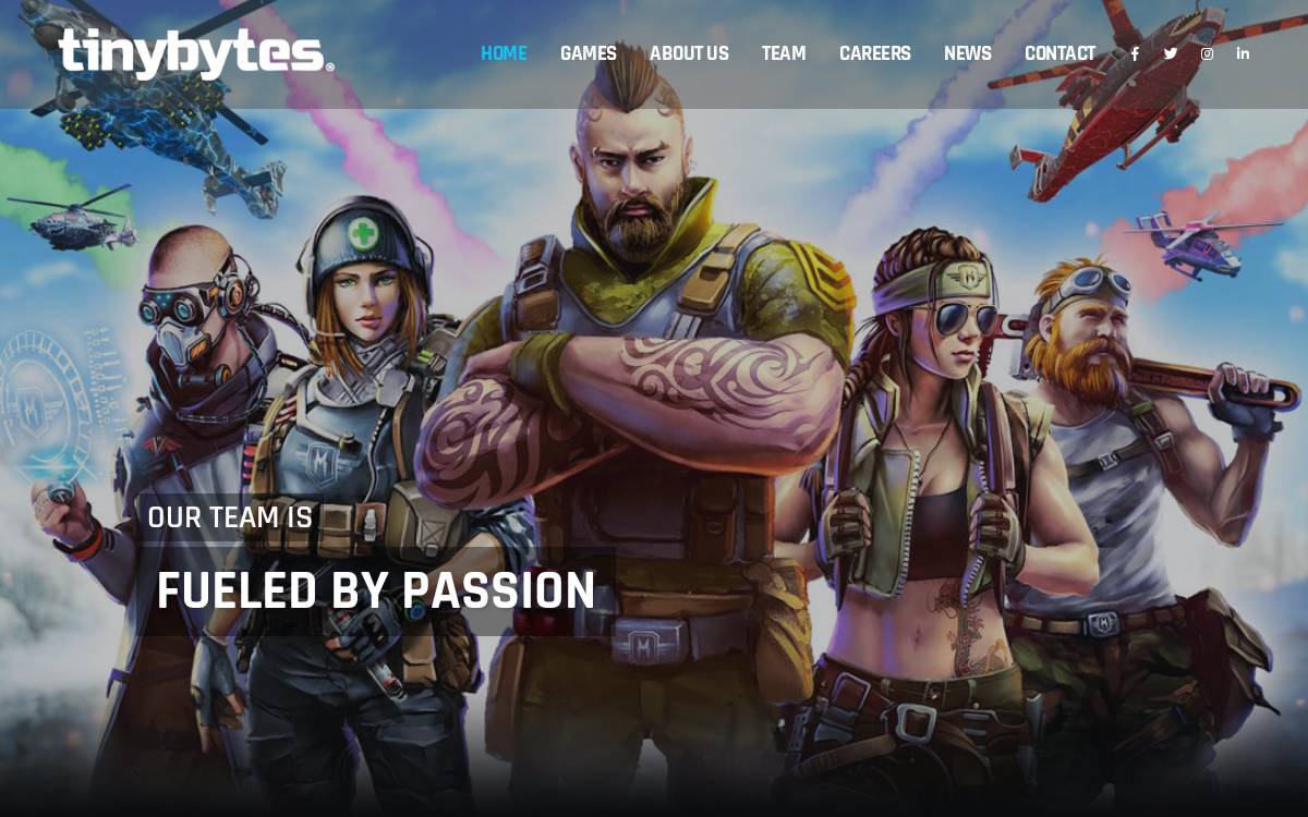 TinyBytes website preview