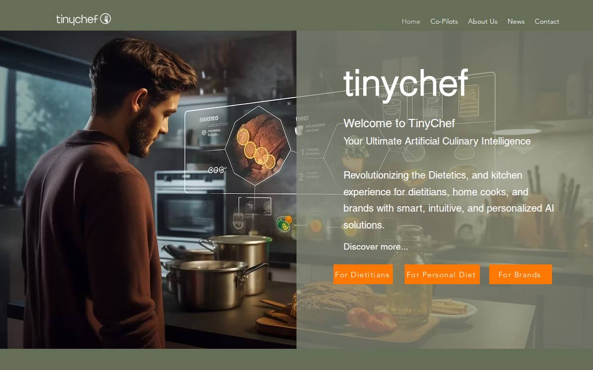 TinyChef website preview
