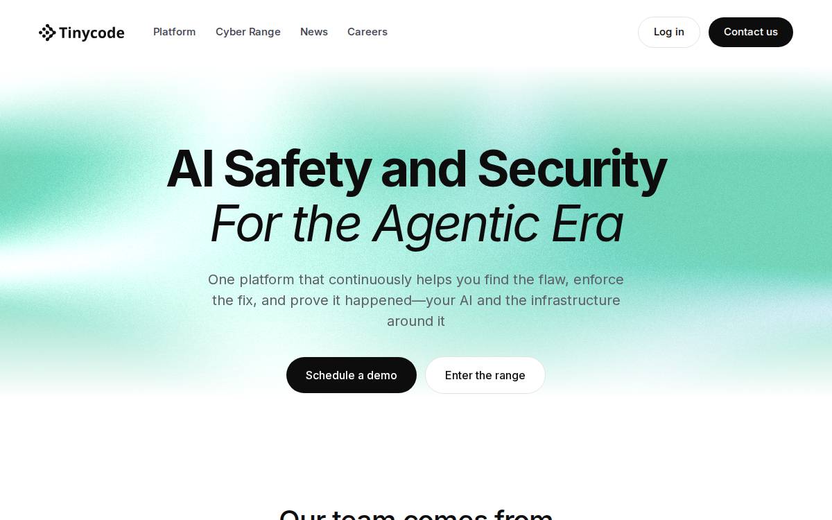 Tinycode website preview