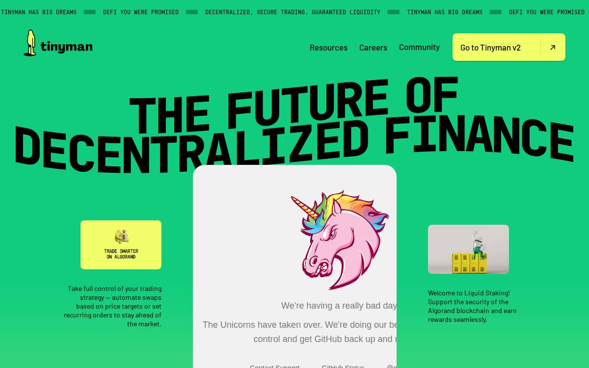 Tinyman website preview