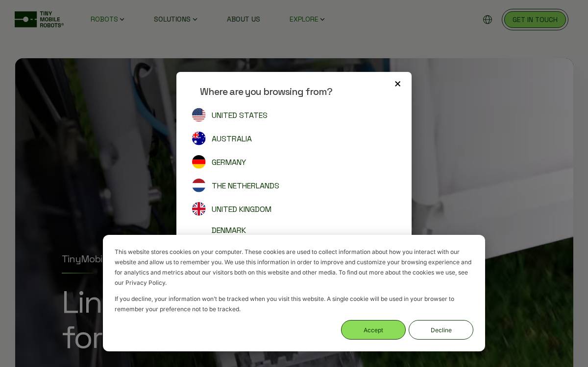 TinyMobileRobots website preview
