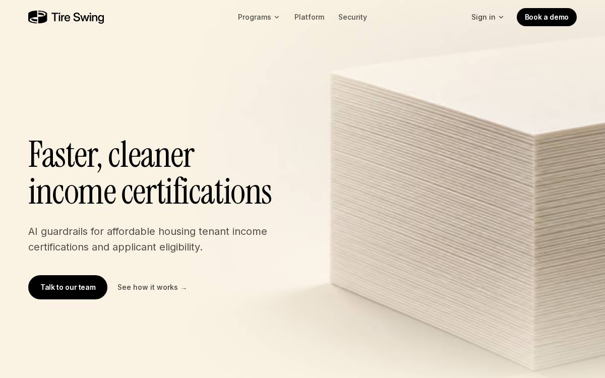 Tire Swing website preview