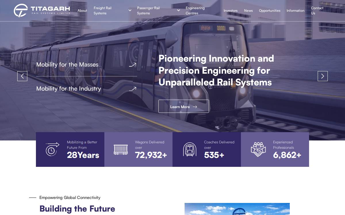 Titagarh website preview