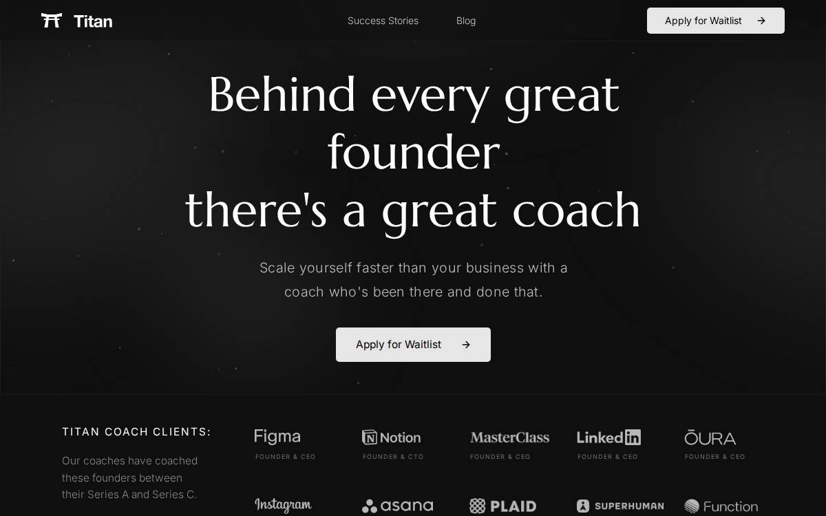 Titan website preview