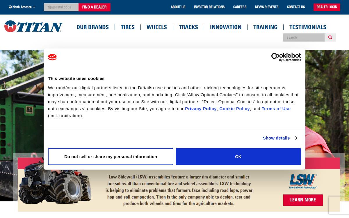 Titan International website preview