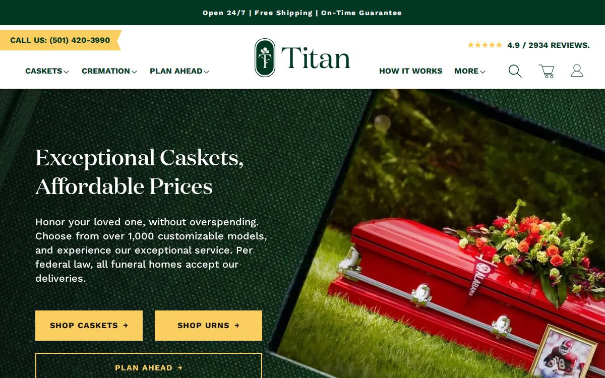 Titancasket website preview