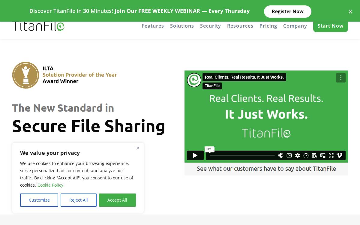 TitanFile Inc. website preview