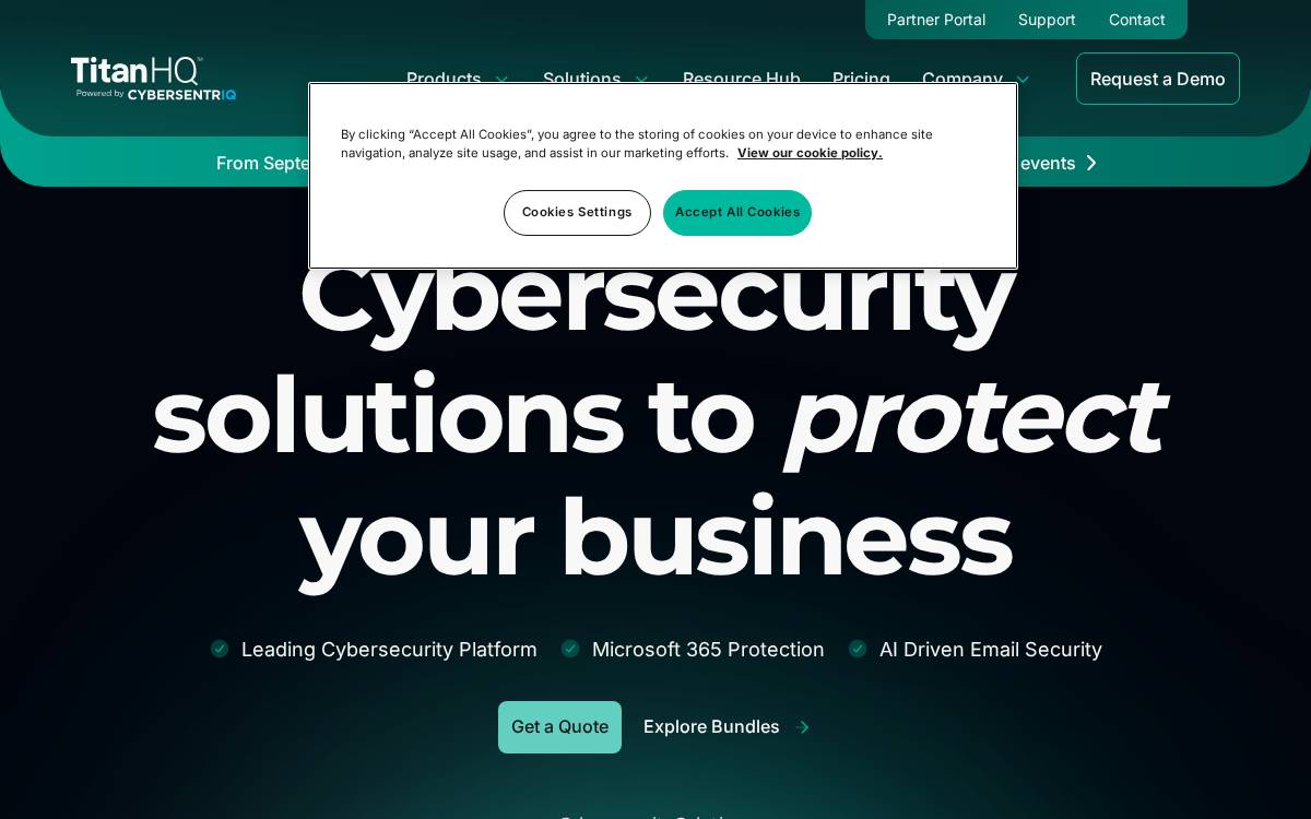 TitanHQ.com website preview