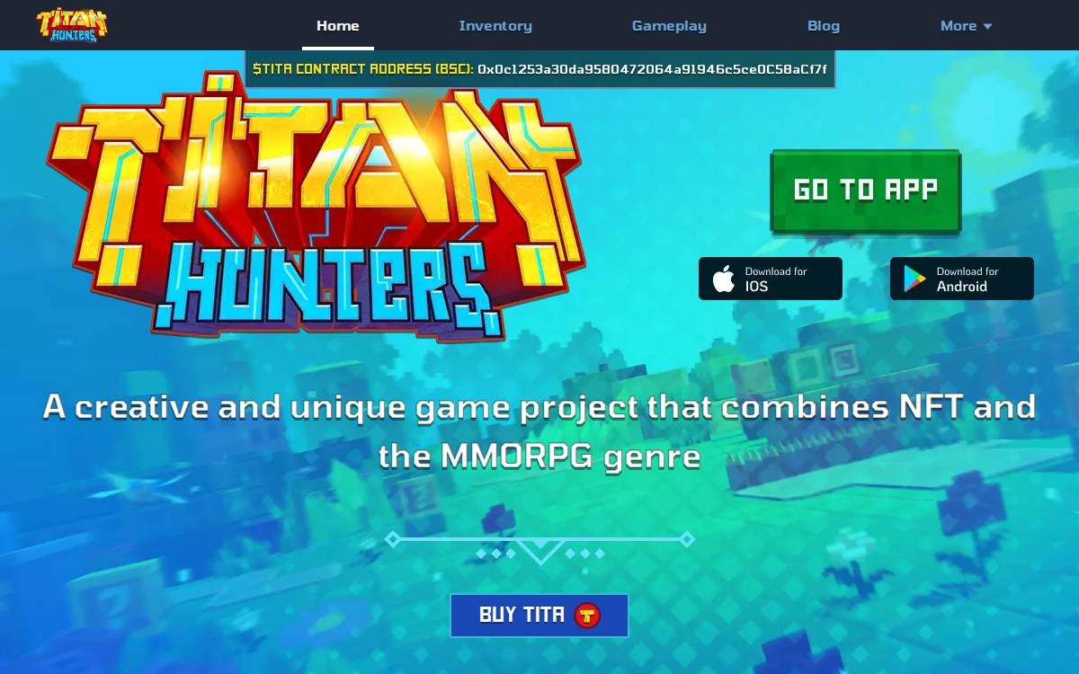 Titan Hunters website preview