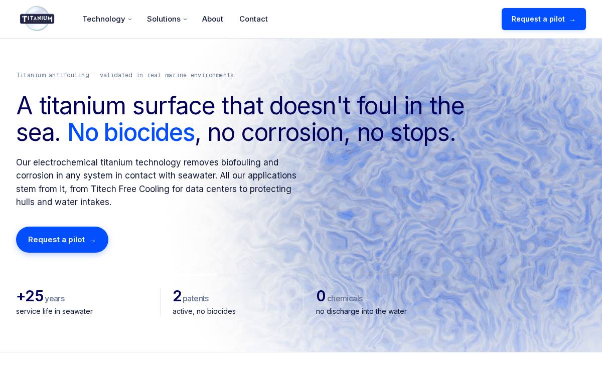 Titanium Technology website preview