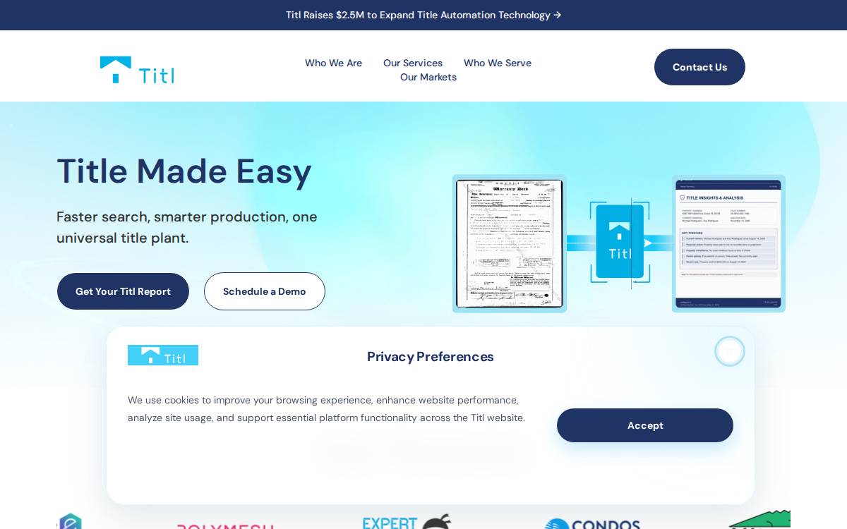 Titl website preview