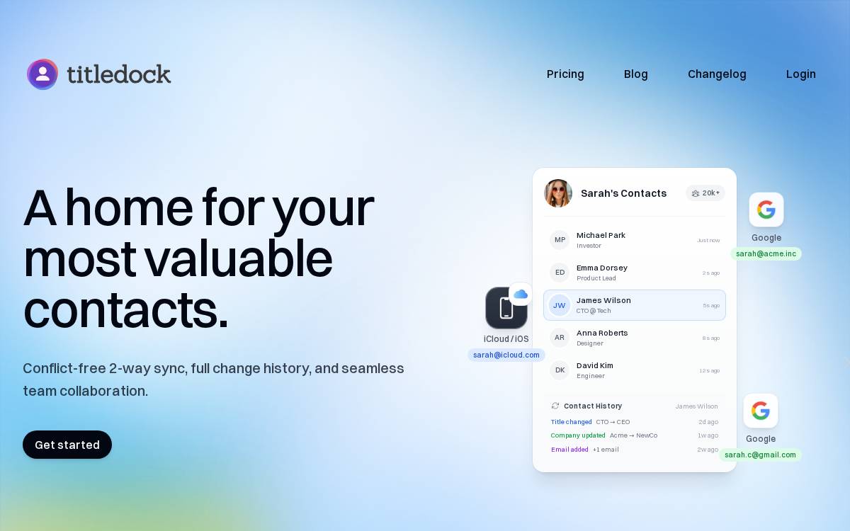 Titledock website preview