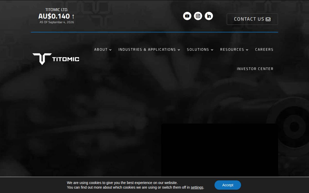 Titomic website preview