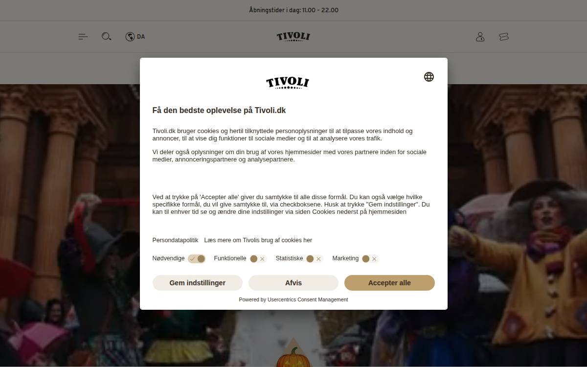 Tivoli A/S website preview