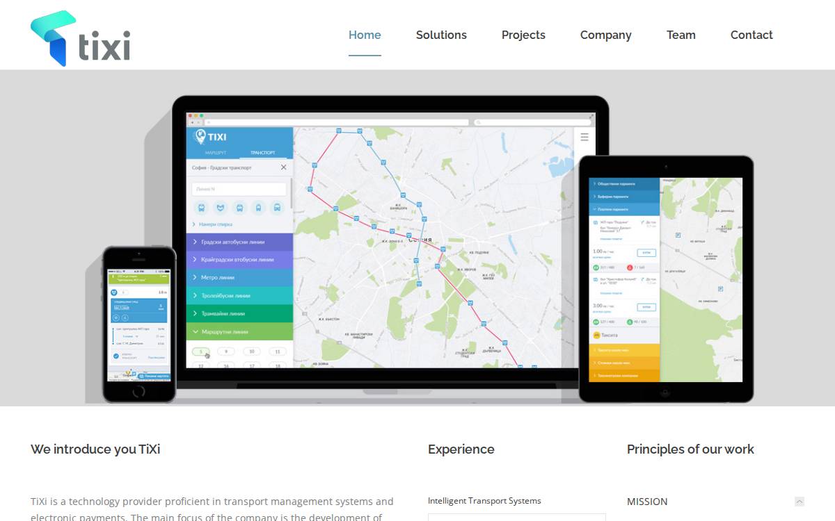 Tixi webpage website preview