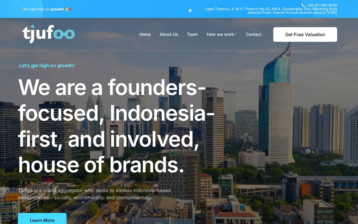 Tjufoo website preview