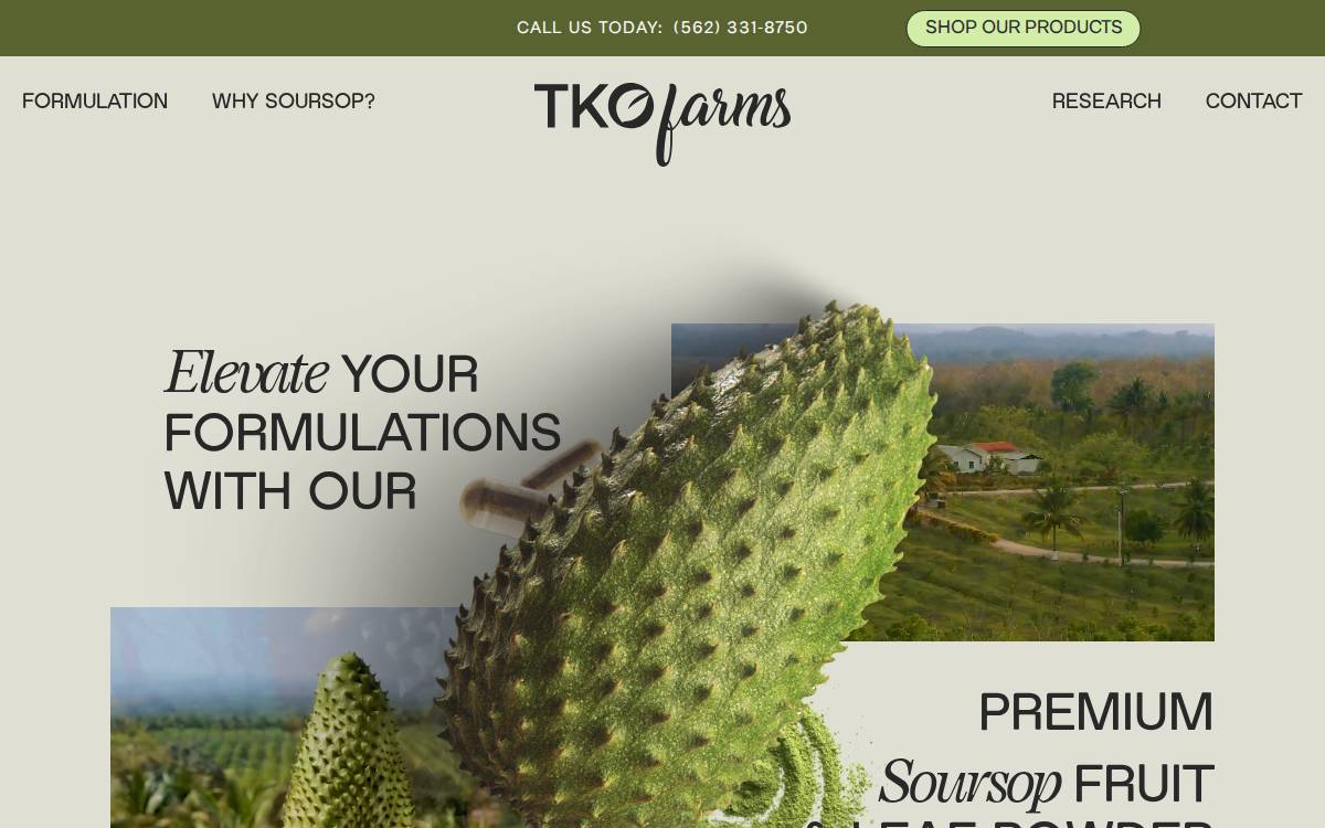TKO Farms website preview