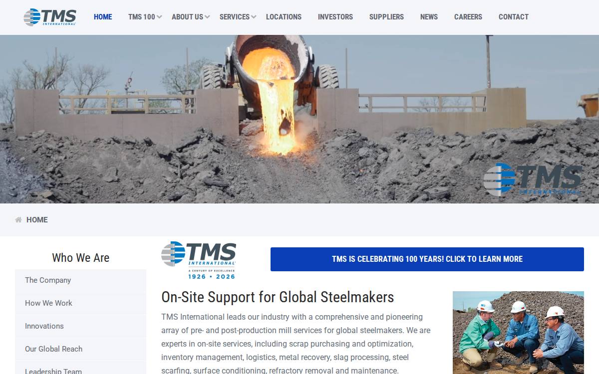 Tmsinternational website preview