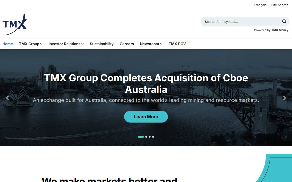 Tmx website preview
