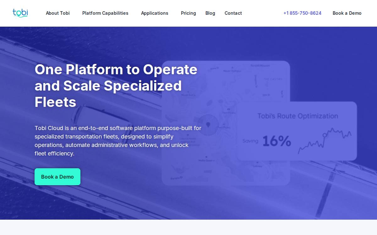 Tobi Cloud website preview