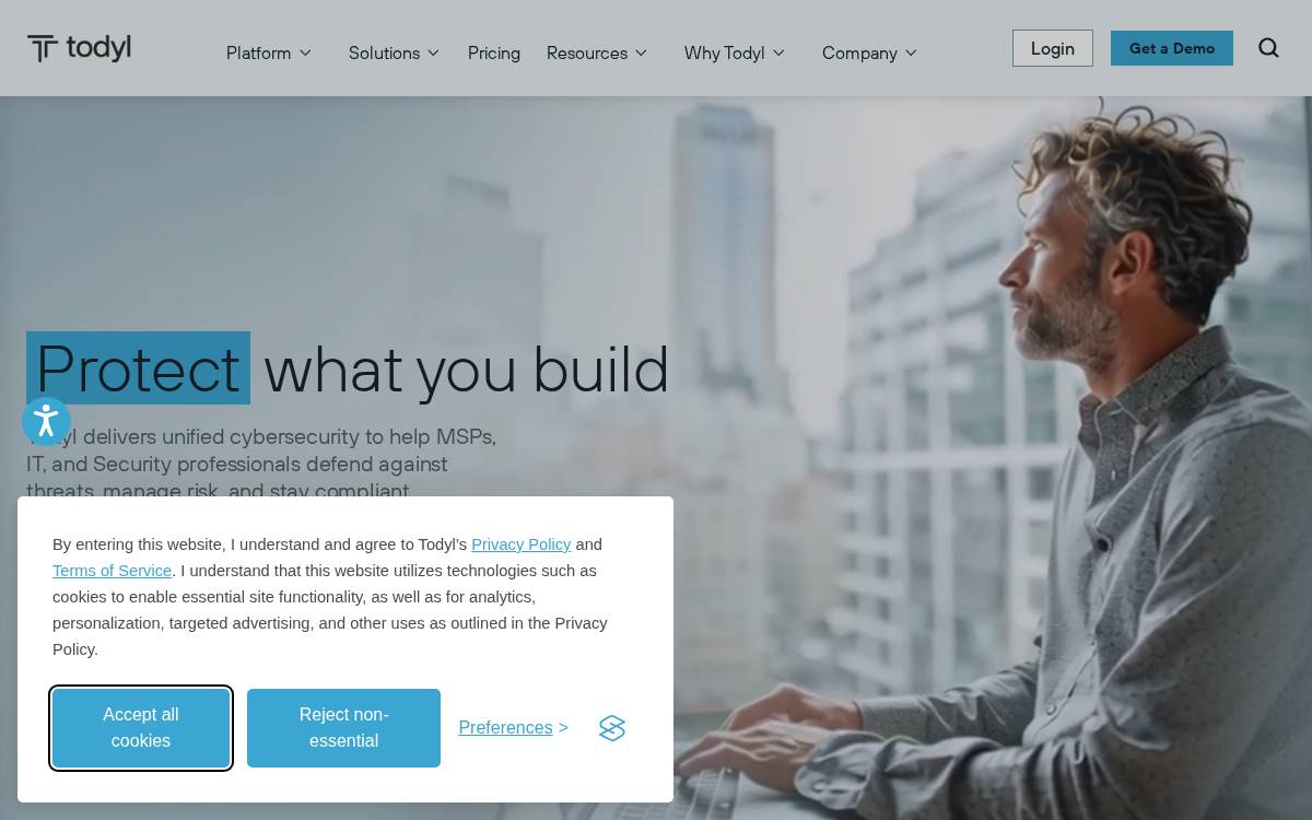 Todyl website preview