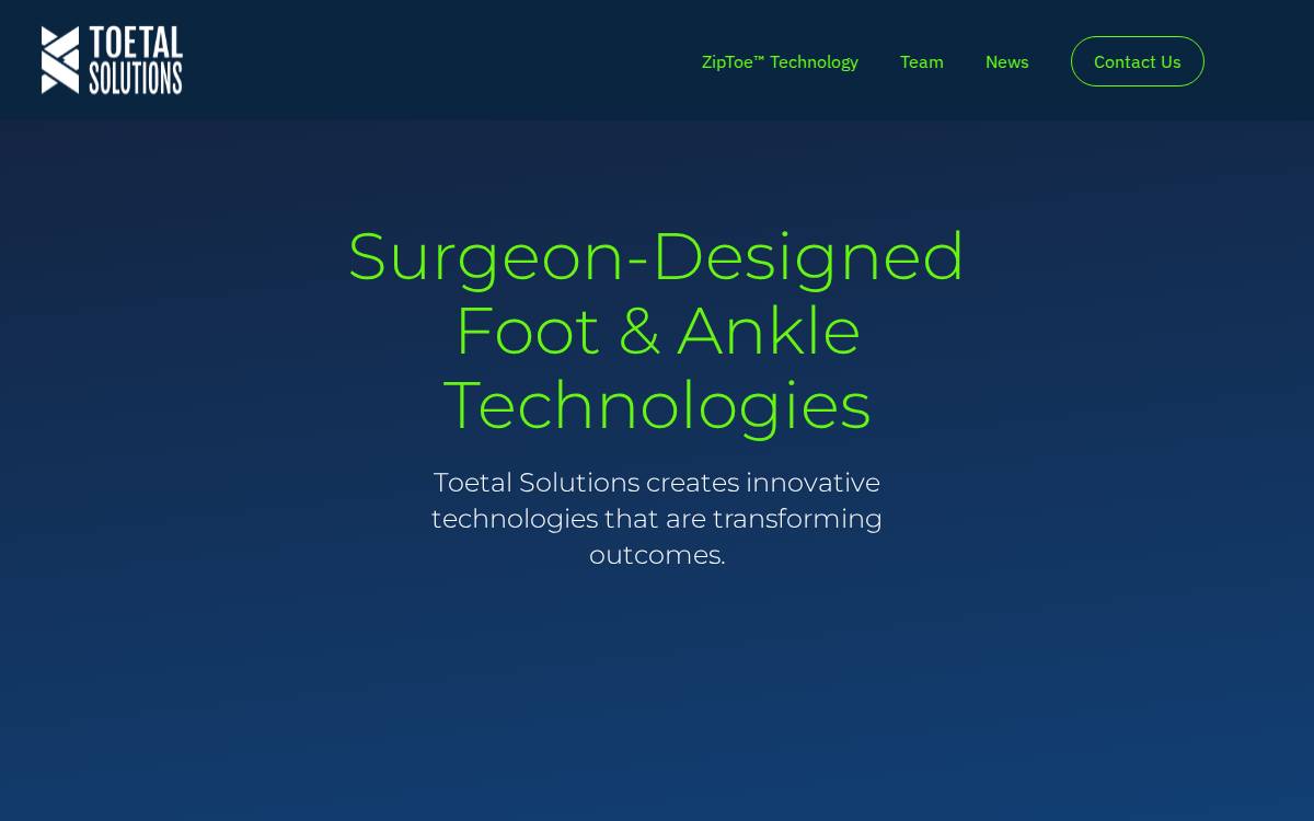 Toetal Solutions website preview
